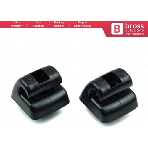 Bross BSR504 2 Pieces Sunvisor Sunshade Retainer Leg Repair Clips for Mercedes E Class W123 W124 W126 W140 W201 Black color