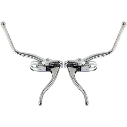 22.2mm 150 * 130 * 80mm Lightweight Alloy Double Handle Road Racing Bike Fixed gear Bicycle Brake Levers Bent Bar Handbrakes