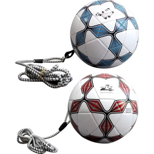 Soccer Ball With Rope Kick Back Trainer Football Auxiliary Childrens Football School Outdoor Sport Training Balls Equiment