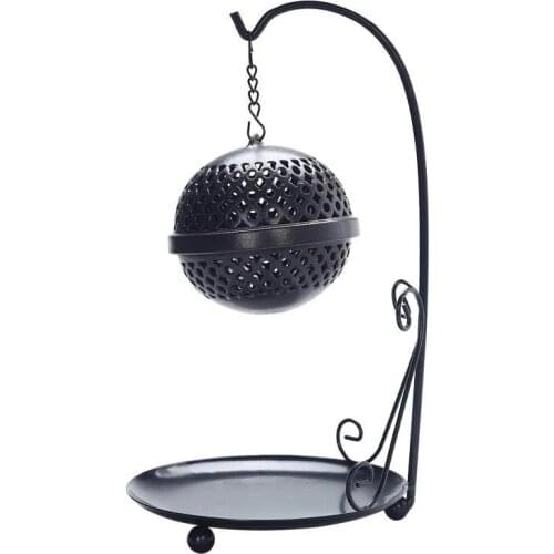 FQYL Iron Frame Hanging Ball Incense Burner Home Indoor for Buddha Tea Ceremony Aromatherapy Burner Ornaments