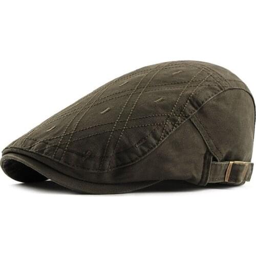 Fibonacci Caps Cotton High Quality Men Womens Berets Cap Hat French Style Plaid Cabbie Flatcap Spring Summer Newsboy Caps