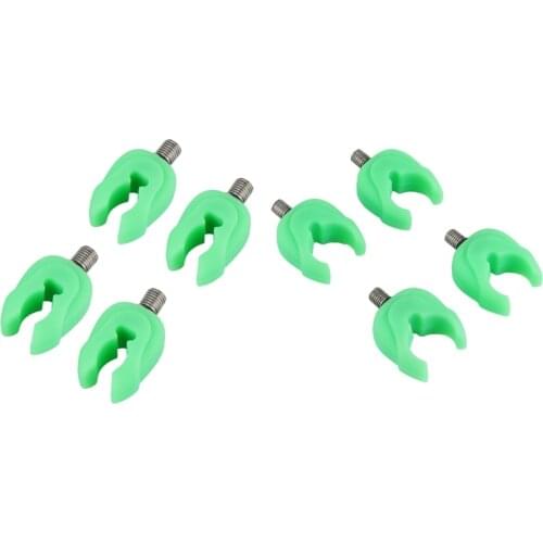 Hot AD-4 Pcs Luminous Carp Fishing Rod Rest Fishing Rod Rest Head Butt Rest Head Gripper Fishing Accessories