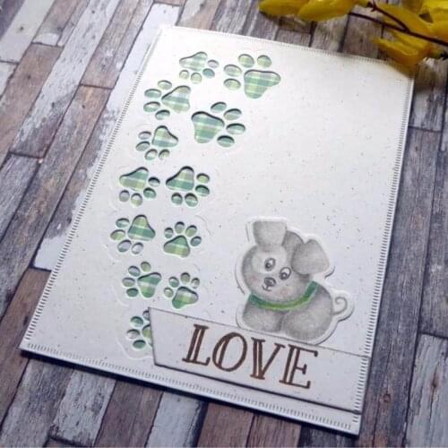 Dog Paw Print Metal Cutting Dies Die Cut Craft Embossing Card Making Christmas DIY Card Photo Album Decoration Craft