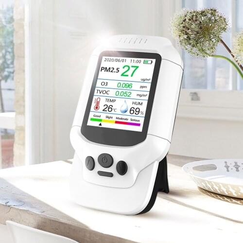 Ozone Detector Ozone Concentration Multipurpose Detectors PM2.5 PM1.0 PM10 Temperature Humidity TVOC Quality Level Tester