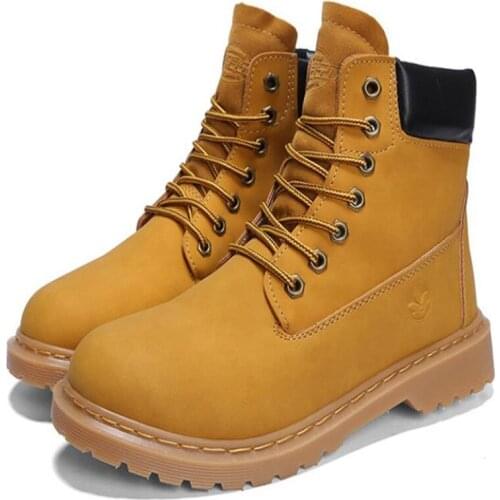 Mens Boots High Quality Outdoor Male Hiking Boots Work Shoes Winter Snow Boots Waterproof Martin boots Leather Sneakers