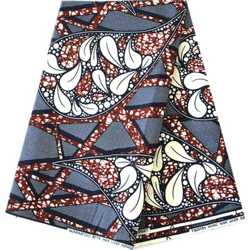 Nigeria pattern blue yellow sky gray good quality wax print fabrics newest 100% COTTON WAX fabric style--various kinds leaf