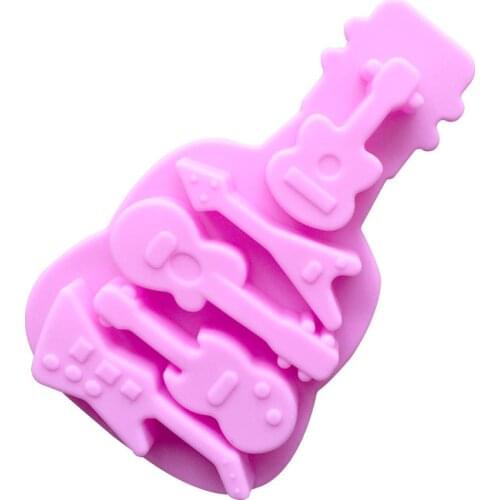 New Guitar Silicone Mold Fondant Cake Chocolate Decorating Baking Tools Mould Healthy And Fit E145