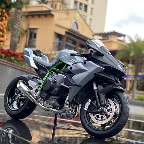 New 1:12 Kawasaki h2r Motorcycle Toy Model Simulation Alloy Motorcycle Boy Locomotive Sound Smooth Line Model Collection Gift