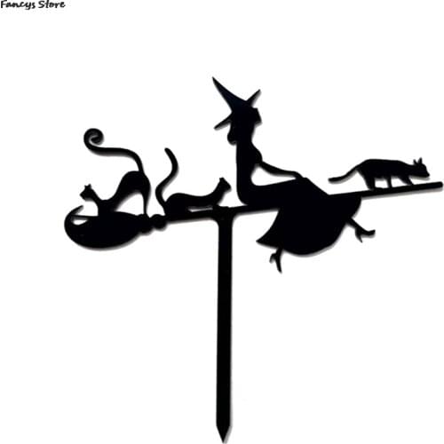 Card Black Halloween Cake Decoration Insert Castle Bat Insert Flag Cartoon Pumpkin Witch Party Birthday Festival Household Decor