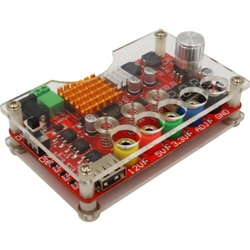 ATX DC Power Supply Breakout Distribution Board Power Connector Supports 3.3V/5V/12V 1.8V-10.8V with Acrylic Kit Module Adapter