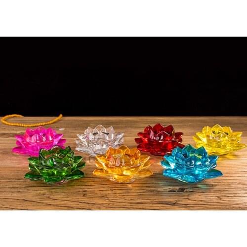 Religious Ceremony Candlesticks Crystal Glass Cutting Candle Decor