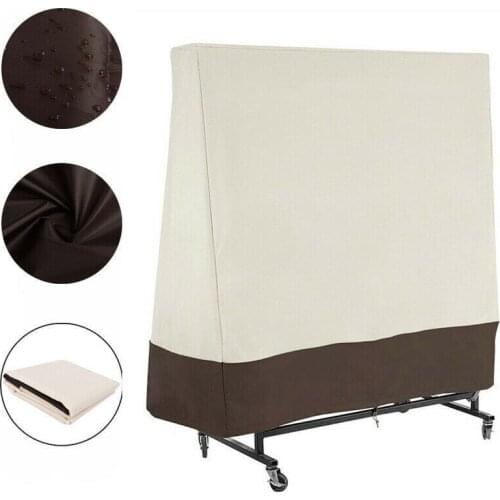 Ping-Pong Table Dust Covers Oxford Waterproof Rain Wind Resistant Tennis Table Storage Cover for Indoor Outdoor