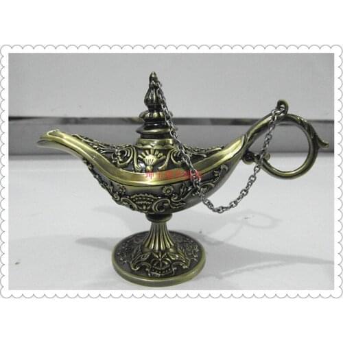 Size 19*13cm Bronze Magic Genie Light OiL Lamp Pot 2PCS Russian tea Pot Al-addin Pakistan lamp Bronze Silverroom