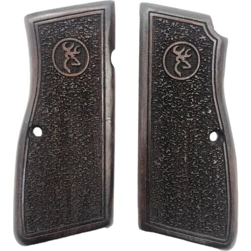 Belgium Browning Hp 14 Compatible Special Series Laser Cutting Dark Wooden Grip Mod71