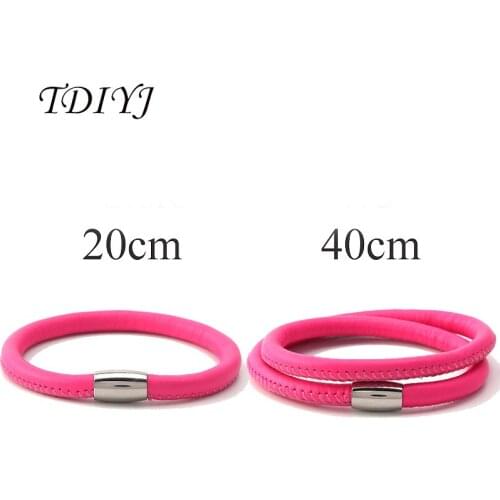 TDIYJ 5pcs New Arrival 20cm/40cm Rose Red Sheepskin Genuine Leather Bracelet as Gifts for your Lovers
