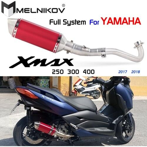 Motorcycle Full System Exhaust Muffler Escape Middle Link Pipe Slip On For yamaha XMAX300 XMAX250 XMAX400 2017 2018