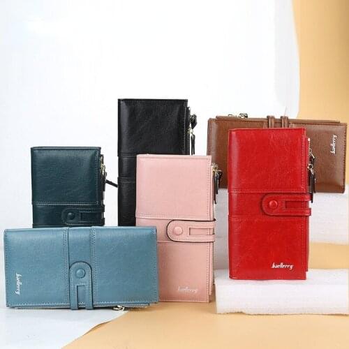 Womens Long Wallet Korean Version of The Large-capacity Buckle Zipper Hand Bag Fashion Multi-card Pocket Wallet