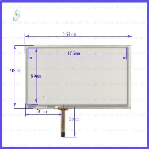 ZhiYuSun wholesale 5PCS/LOT 164*99MM HLD-TP-1166 7inch 4lines resistance screen for car DVD redio this is compatible HLDTP1166