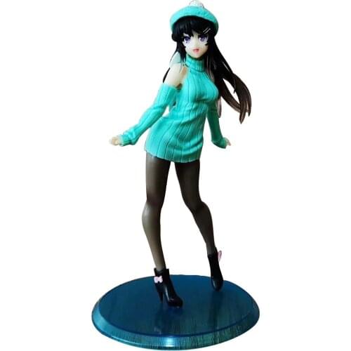 Anime Rascal Does Not Dream of Bunny Girl Senpai Sakurajima Mai Winter Clothes Ver. PVC Action Figure Model Collectible Toy Doll