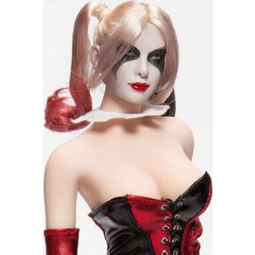 1/6 scale female clown head carving shape clown female clothes suit accessories suitable for 12" action figure body display