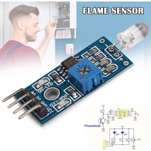 10pcs IR Infrared Flame Detection Fire Detector Sensor Module Durable VDX99
