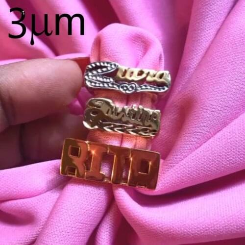 3UMeter Number Name Ring Menring Custom Ring Zirkonia Personalized Sterling Silber Ring Rose Gold With Number Custom Gifts