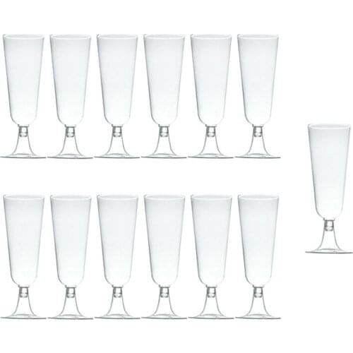 60Pcs 150Ml Disposable Hard Plastic Champagne Glass Red Wine Glass Goblet Wine Glass Party Festival Event Supplies
