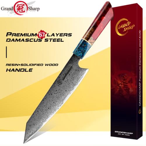 8 Inch Kitchen Knife 67 Layers vg10 Japanese Damascus Chef Knife Meat Fish Sushi Sashimi Knives Cutlery Cooking Tools GRANDSHARP