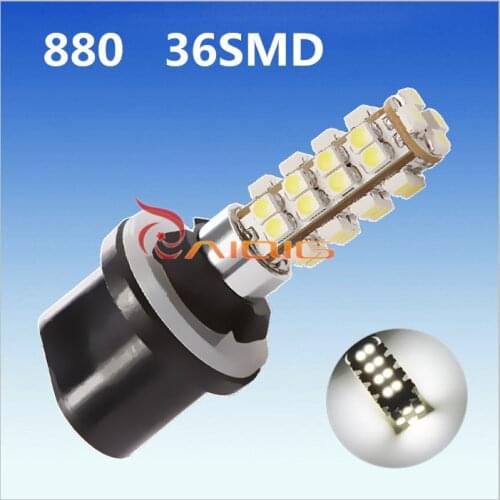 880 890 PGJ13 36 SMD White Car Fog Signal LED Car Light Bulb Lamp Auto H27W/1 led bulb Car Light Source parking 12V