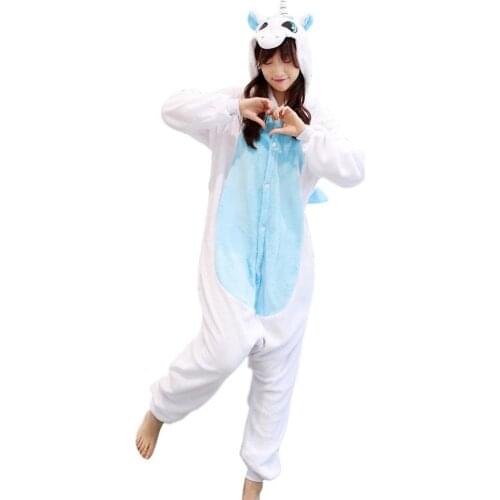 Anime Animal Unicorn Costume Pajamas Cosplay All jumpsuit Adult Women Men Onesie Unicornio Pyjamas Party Dress