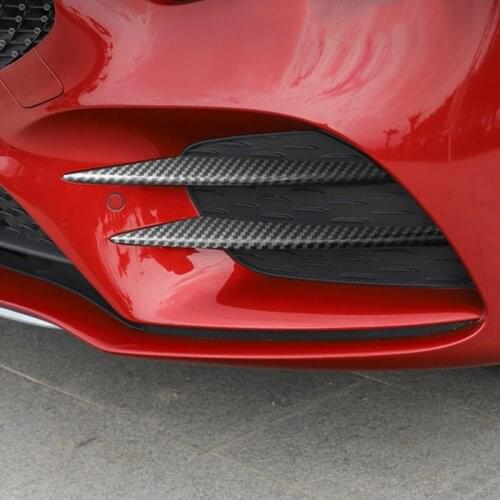 Car Head Fog Lamp Grille Slats Strip Decoration Sticker Trim For Mercedes Benz A Class A180 200 Exterior Auto Light Accessories