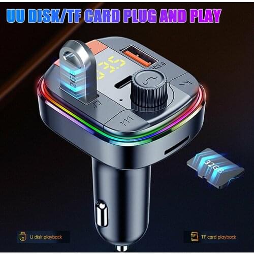 Car MP3 Player Charger Adapter Wireless bluetooth 5.0 Car FM Transmitter Equipped Player LED Display Dual USB Car Charger