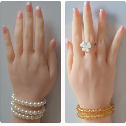 Free shipping!Top Level Silicone Hands Mannequin Realistic Mannequin Hands Sexy Woman Hands High Quality