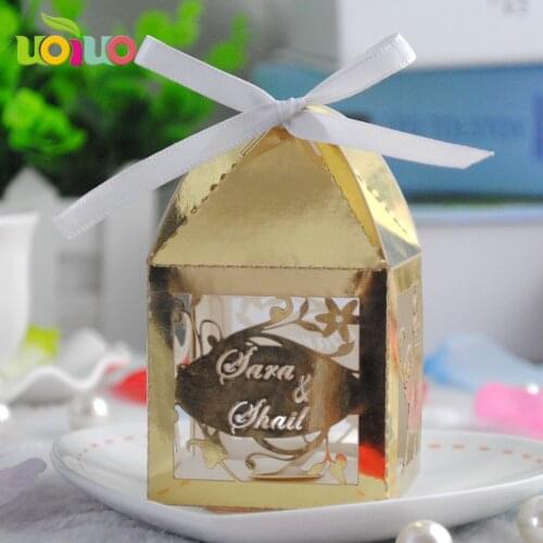 Free logo handmade paper disposable new baby born candy gift box