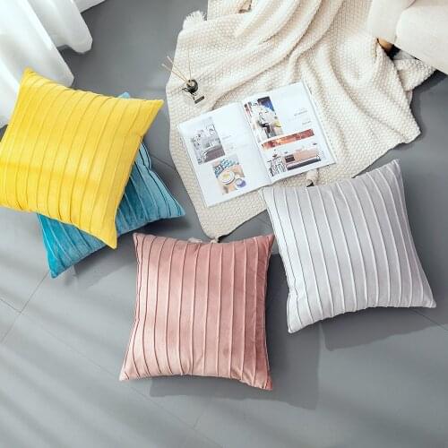 45X45CM Nordic ins velvet embossed sofa pillow cover holiday car soft short plush pillowcase home decoration