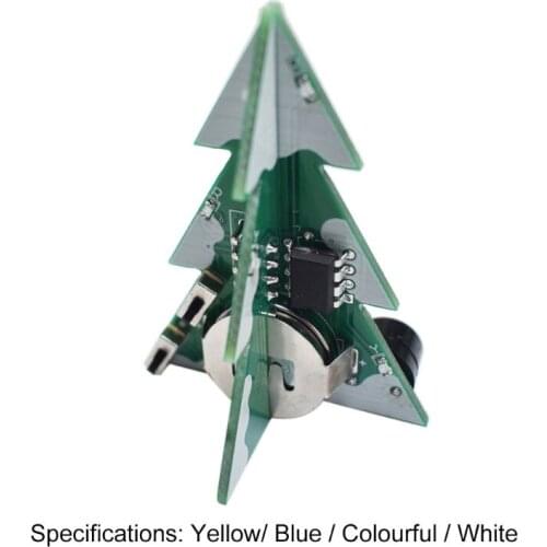 DIY Electronic Kit 3D Christmas Tree LED Flash Kit Three-Dimensional Colorful RGB LED Circuit Fun Suite Christmas Gift