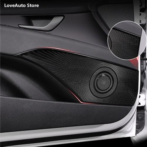 For Hyundai Elantra CN7 2020 2021 2022 Car Stainless Steel Interior Door Stereo Speaker Audio Ring Cover Sound Frame Decoration