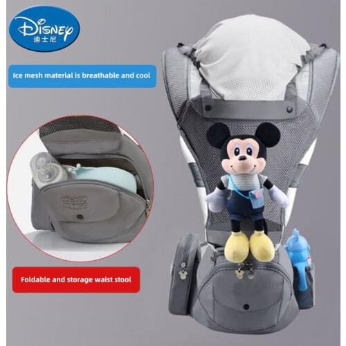 Disney Mickey New 0-36 Month Ergonomic Baby Carrier Baby Kangaroo Child Hip Seat Tool Foldable and Storable Travel Baby Carriers