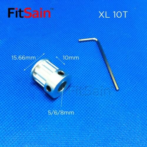 FitSain-XL 10T Width 10mm aluminum alloy pulley center hole 4mm/5mm/6mm/8mm reduction ratio drive synchronous wheel