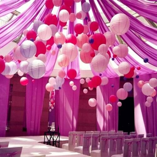 16Inch 40Cm Round Waterproof Nylon lantern Grand Event Birthday Party Wedding Supplies halloween decorations for home outdoor