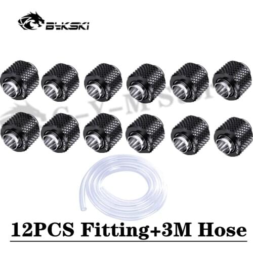Bykski OD 10x13mm Soft Tube Fittings Combo Kit ,PVC Tube Hose Pipe Water Cooler Connector For MOD PC Water Cooling System