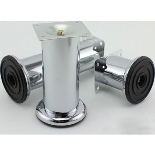 Pack of 20pcs) Furniture Legs Chrome Cabinet Table Sofa Bed Feet Black Chair Stand Leg H=150mm
