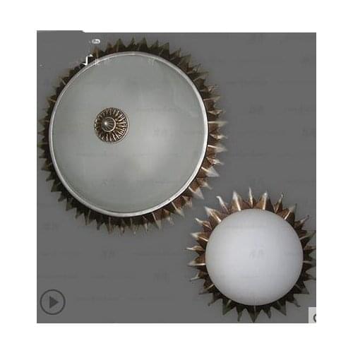 American style retro creative ceiling light European style simple and warm bedroom childrens room resin glass Rome solar lamps