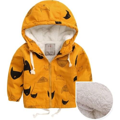 Jackets For Boy Trench Fleece Warm Outerwear Windbreaker Baby Kids Coats Winter Hooded Kids Thin Coats