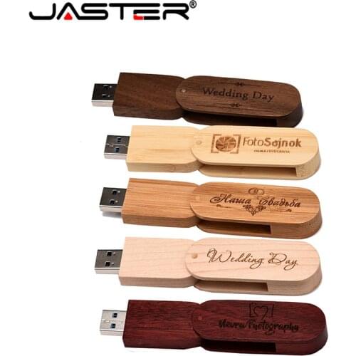 Over 1 PCS free LOGO) hotselling Wooden USB Flash Drive pendrive 8GB 16GB 32GB 64GB mini swival Pen Drive memory Stick