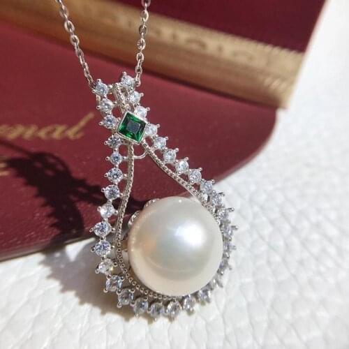 Creative New 925 Sterling Silver Pendant Base Settings Mountings Findings Parts for Pearl Crystal Jade Agate 5pcs/lot