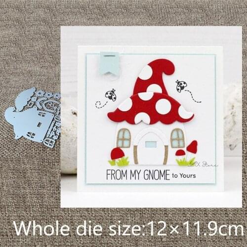 New Design Craft Metal stencil mold Cutting Dies mushroom house decoration scrapbook die cuts Album Paper Card Craft Embossing