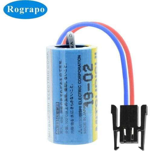 New 3.6V Replacement Battery For MITSUBISHI ER17330V MR-BAT A6BAT PLC CNC Machine Tools Server Acumulator 2 Wire Black Plug