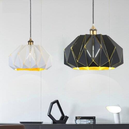 New Modern Pendant Lighting Novelty black White Iron Decor Lamp
