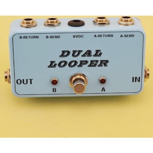 New True-Bypass AB Looper Effect Pedal box GuitarSwitcher true bypass guitar pedal Light blue dual Loop switch